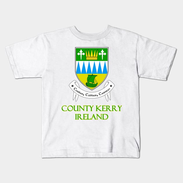 County Kerry, Ireland - Coat of Arms Kids T-Shirt by Naves